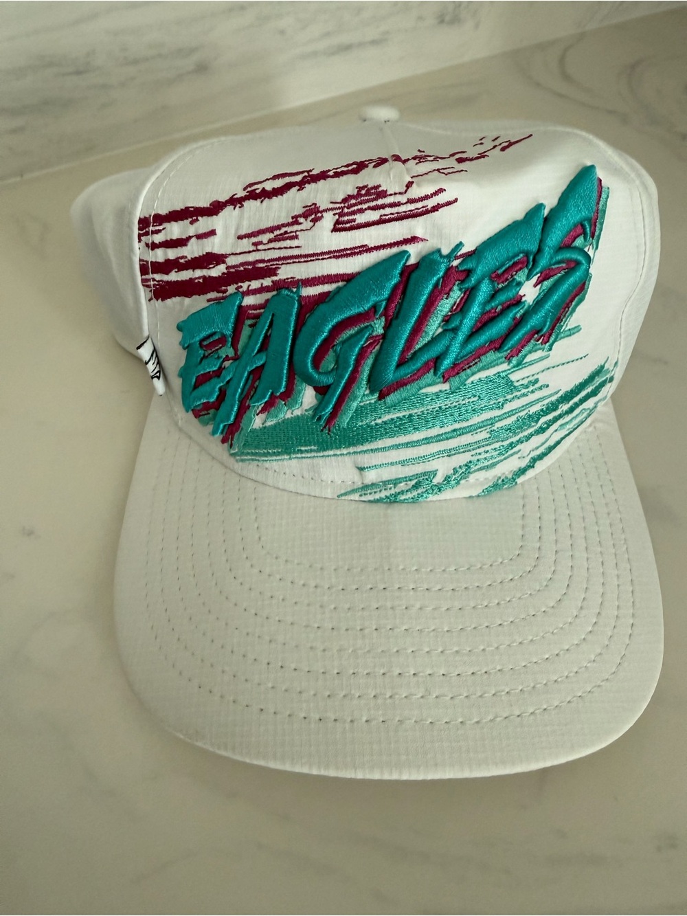 New Era Philadelphia Eagles White Snapback Golf Cap